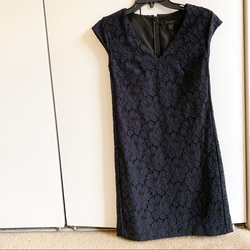 Black and navy Lacey dress from Jcrew